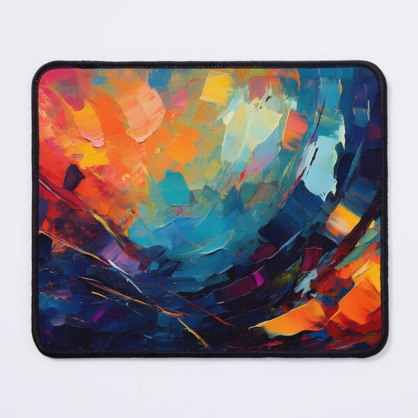 Item preview, A vibrant abstract painting with bold brushstrokes and rich colors, evoking a sense of movement and energy designed and sold by homydesign.