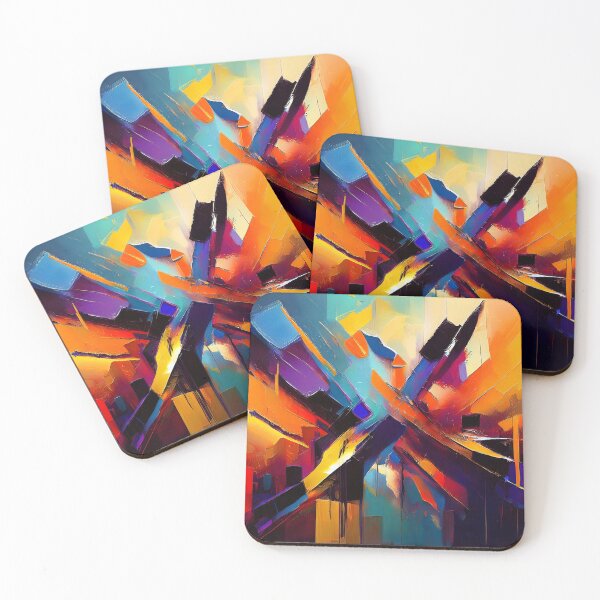 Item preview, A vibrant abstract painting with bold brushstrokes and rich colors, evoking a sense of movement and energy designed and sold by homydesign.