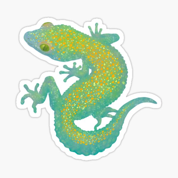 Item preview, Cute green sticky gecko  designed and sold by EmpressDestiny.