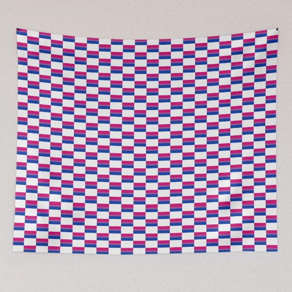 Item preview, Bisexual Flag Checkers (White) designed and sold by BeJolley.