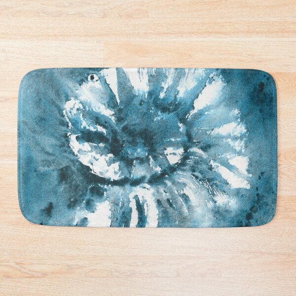 Item preview, Lunar Blue Ammonite Fossil Watercolor Painting designed and sold by Valerie Englehart.