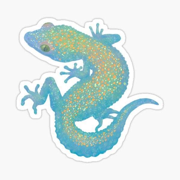 Item preview, Cute blue sticky gecko  designed and sold by EmpressDestiny.