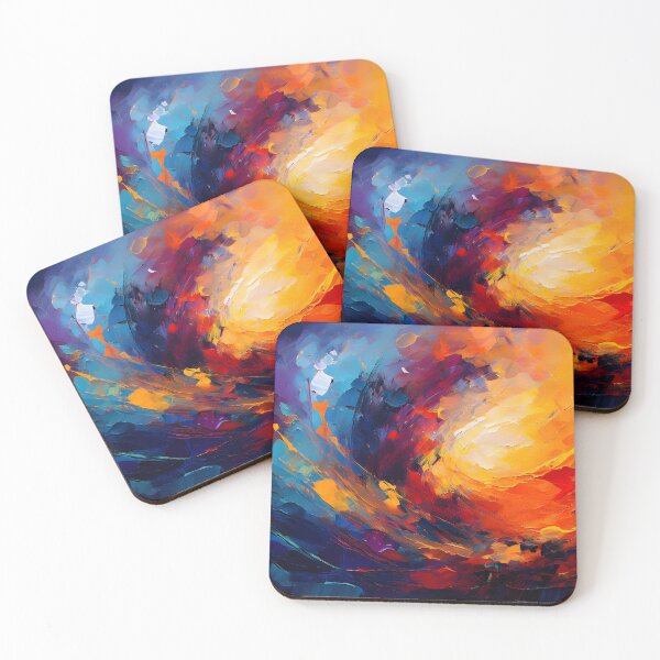 Item preview, A vibrant abstract painting with bold brushstrokes and rich colors, evoking a sense of movement and energy designed and sold by homydesign.