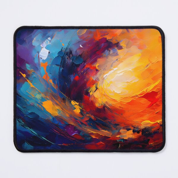 Item preview, A vibrant abstract painting with bold brushstrokes and rich colors, evoking a sense of movement and energy designed and sold by homydesign.