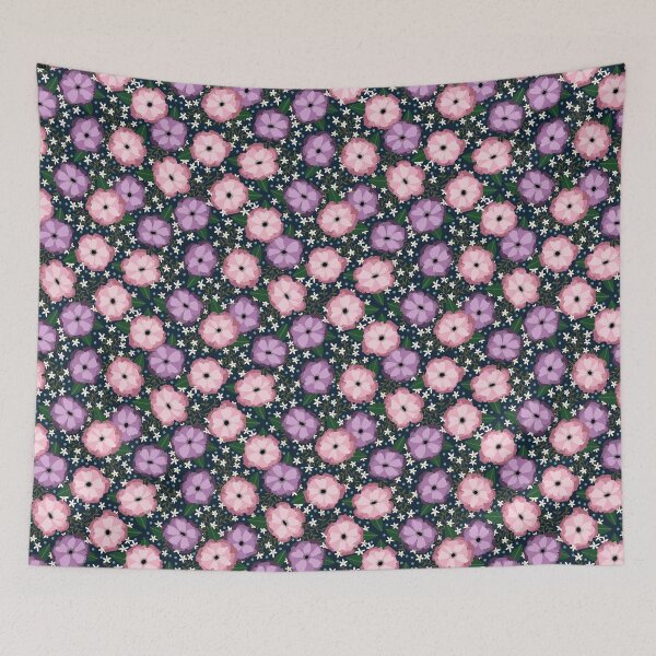 Item preview, Pink and Purple Florals with Mini Daisies designed and sold by spoonlessmarket.