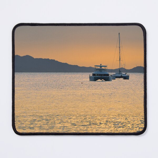 Item preview, Boats In The Calm Ocean During An Orange Sunset designed and sold by lessplay.