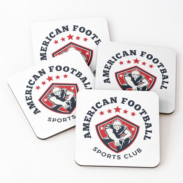 Item preview, American Football Sports Club Shield With Red Stars designed and sold by GabrieSketcham.
