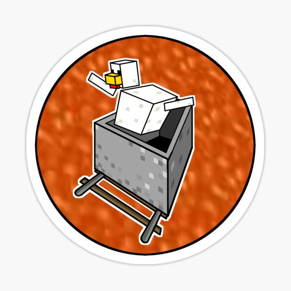Item preview, Chicken in Minecart - Lava Circle designed and sold by Abbie3131.