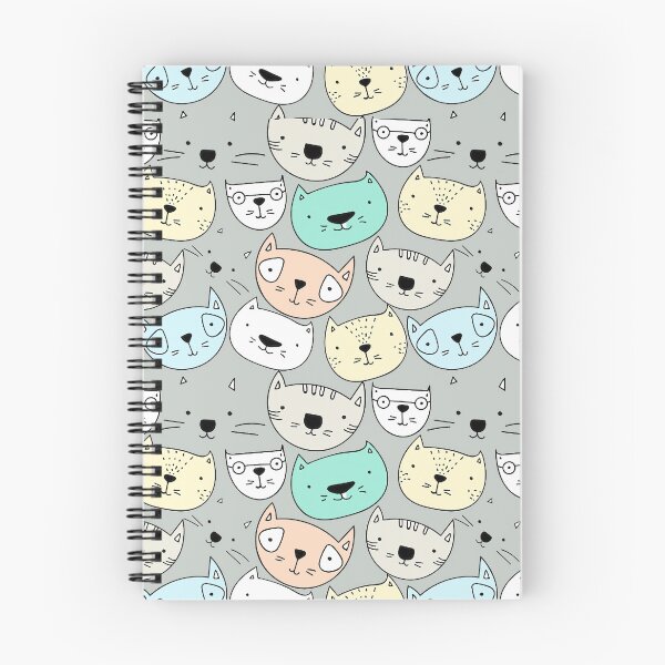 Item preview, Cute Cartoon Cats Different Cat S Funny Faces Doodle Stile designed and sold by vintageretrostyleshop.