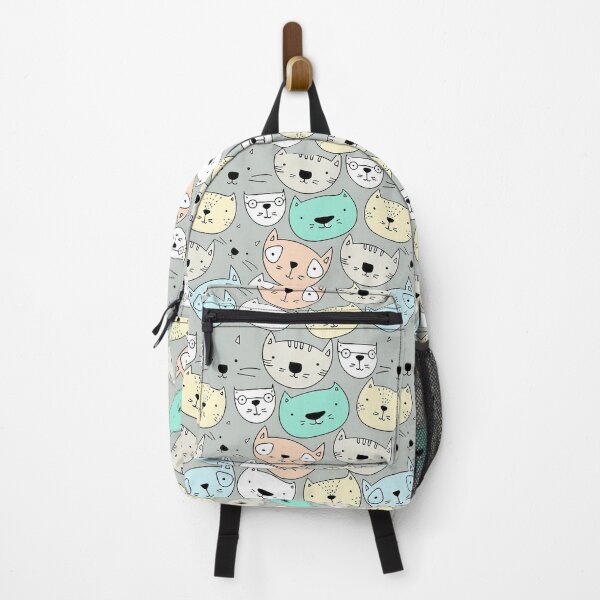 Item preview, Cute Cartoon Cats Different Cat S Funny Faces Doodle Stile designed and sold by vintageretrostyleshop.