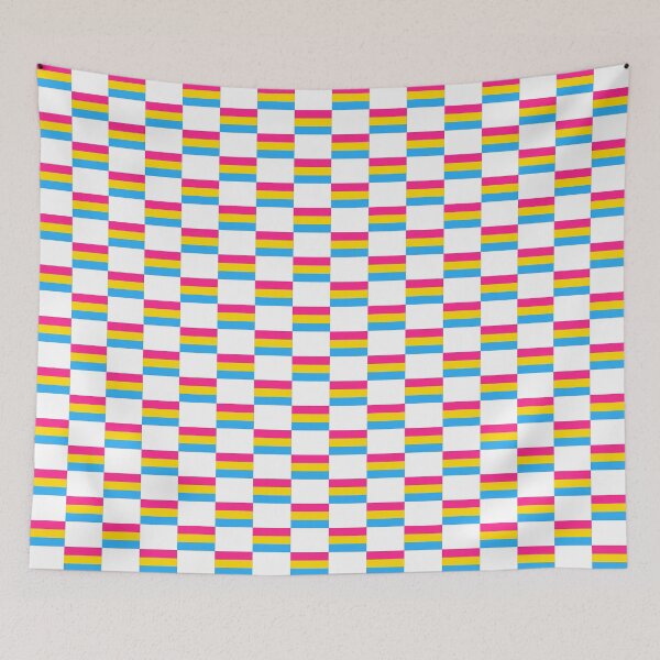 Item preview, Pansexual Pride Flag Checkers (White) designed and sold by BeJolley.