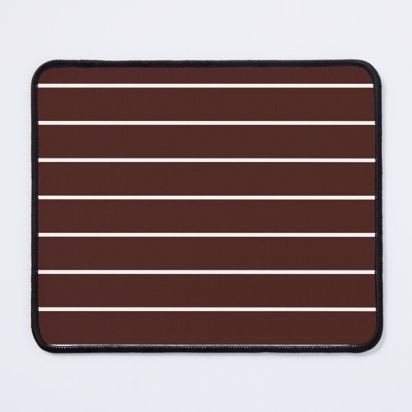 Item preview, Rich Chocolate Brown with White Breton Stripes designed and sold by BubbleGalaxy.