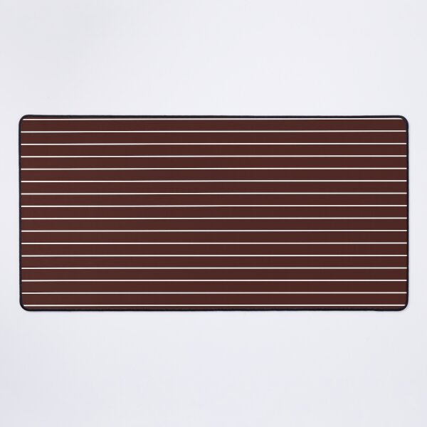 Item preview, Rich Chocolate Brown with White Breton Stripes designed and sold by BubbleGalaxy.