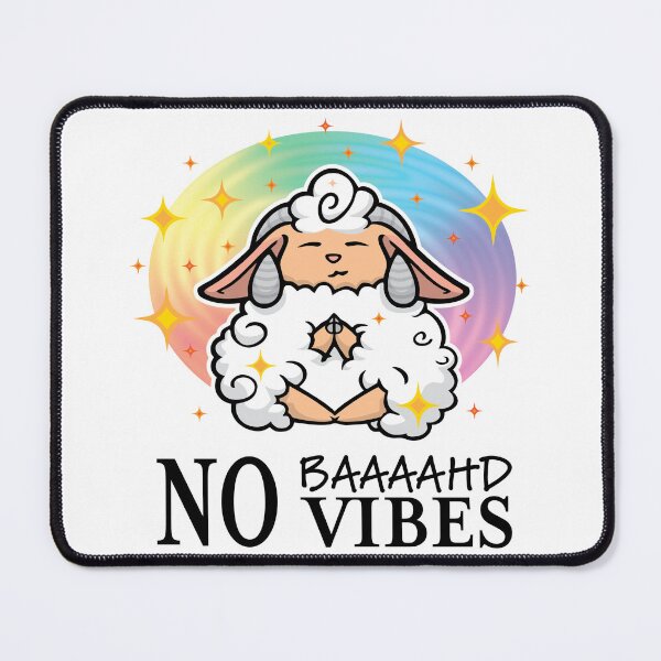 Item preview, ✨ No Baaaahd Vibes – Wear the Chill, Spread the Magic! ✨ designed and sold by KitWitch.