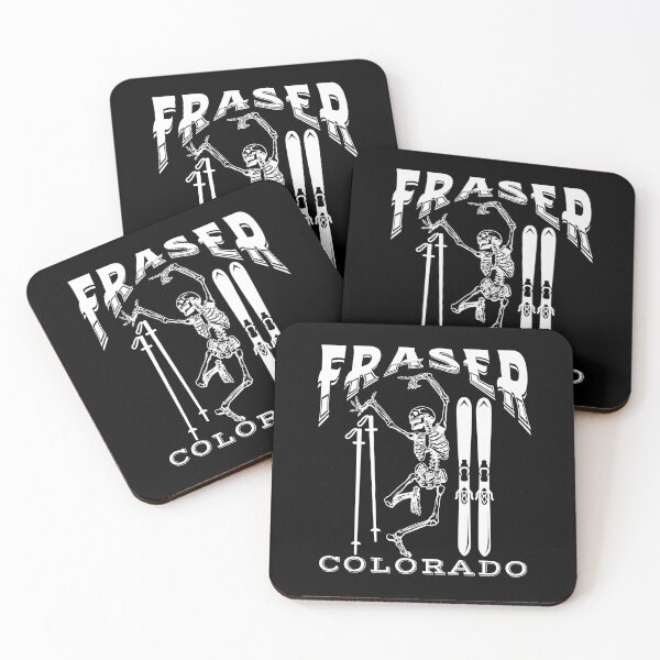 Aperçu de l'œuvre Squelette de ski Fraser Colorado – Blanc créée et vendue par TimelessLocales.