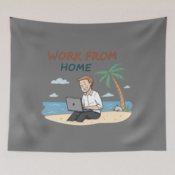 Item preview, Work From Home 3 designed and sold by Lucky Dog Merch.