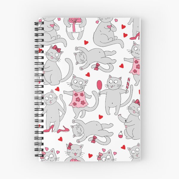 Item preview, Seamless Vector With Hearts Cats Love Illustration designed and sold by vintageretrostyleshop.