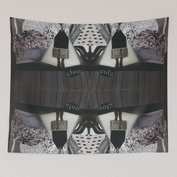 Item preview, GLOW - a black and white monochromatic modern collage designed and sold by JulesTillman.