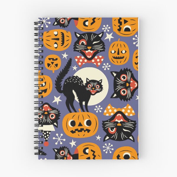 Item preview,  Vintage Spooky Cats Halloween Pumpkins Purple designed and sold by vintageretrostyleshop.