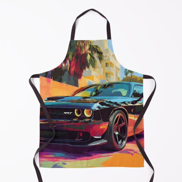 Item preview, Digital Pop Art Painting – Black Dodge Challenger SRT designed and sold by AutoPopStudio.