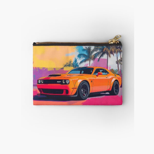 Item preview, Digital Pop Art Painting – Orange Dodge Challenger SRT designed and sold by AutoPopStudio.