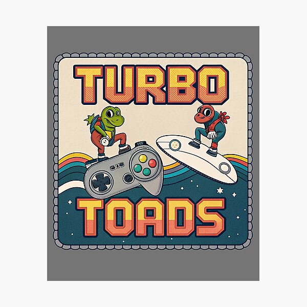 Item preview, Turbo Toads - Retro Video Game designed and sold by Lucky Dog Merch.