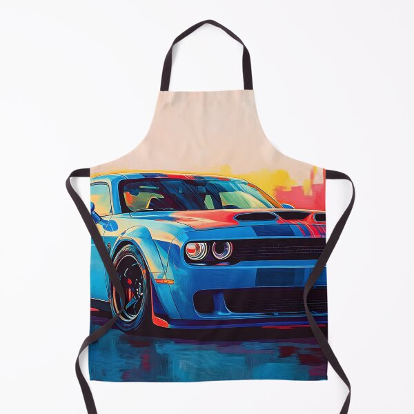 Item preview, Digital Pop Art Painting – Blue Dodge Challenger SRT designed and sold by AutoPopStudio.
