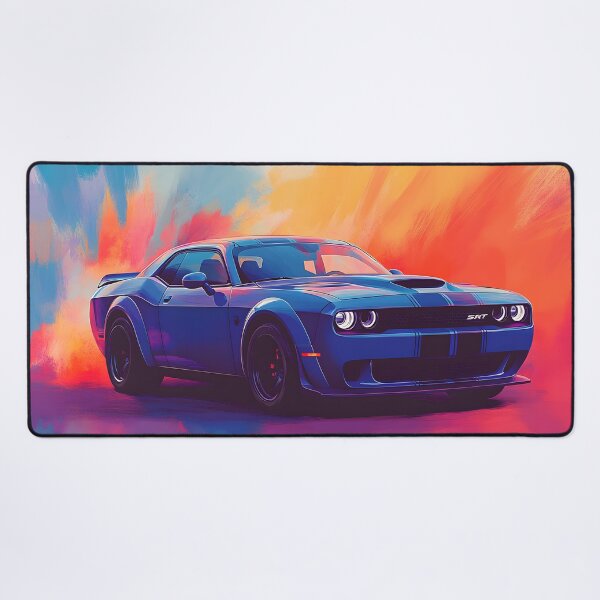 Item preview, Digital Pop Art Painting – Blue Dodge Challenger SRT II designed and sold by AutoPopStudio.