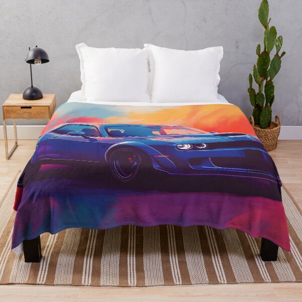 Item preview, Digital Pop Art Painting – Blue Dodge Challenger SRT II designed and sold by AutoPopStudio.
