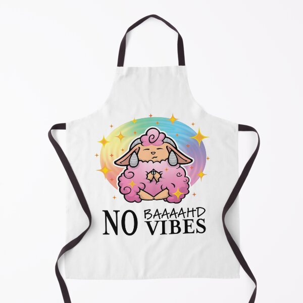 Item preview, ✨(Pink) No Baaaahd Vibes – Wear the Chill, Spread the Magic! (Black Text)✨ designed and sold by KitWitch.