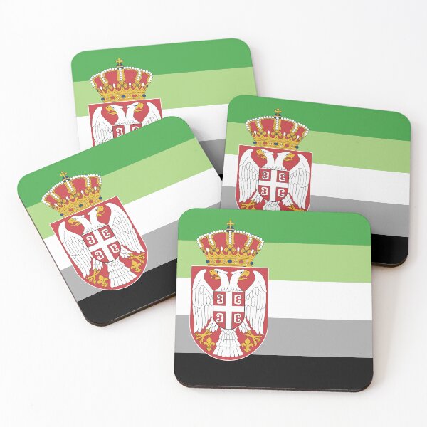 Item preview, Serbia Aromantic Pride Flag - Version 2 designed and sold by WokeBespoke.
