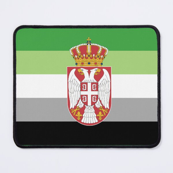 Item preview, Serbia Aromantic Pride Flag - Version 2 designed and sold by WokeBespoke.