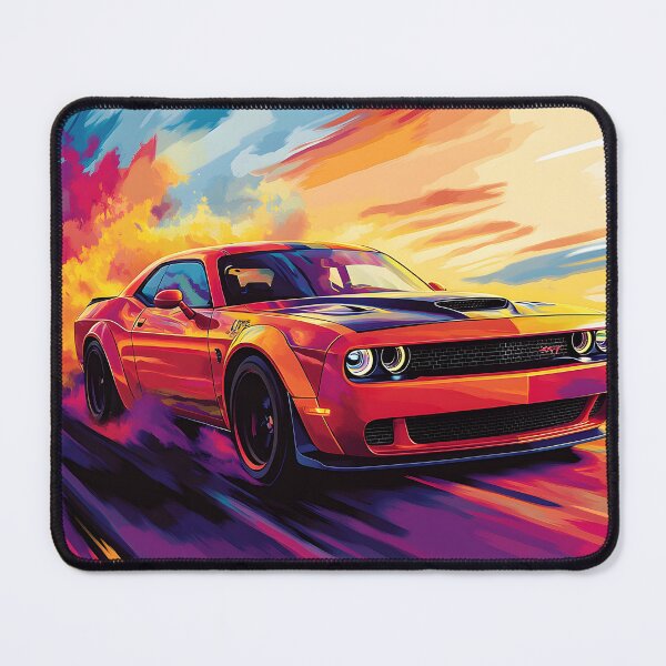 Item preview, Digital Pop Art Painting – Orange Dodge Challenger SRT II designed and sold by AutoPopStudio.