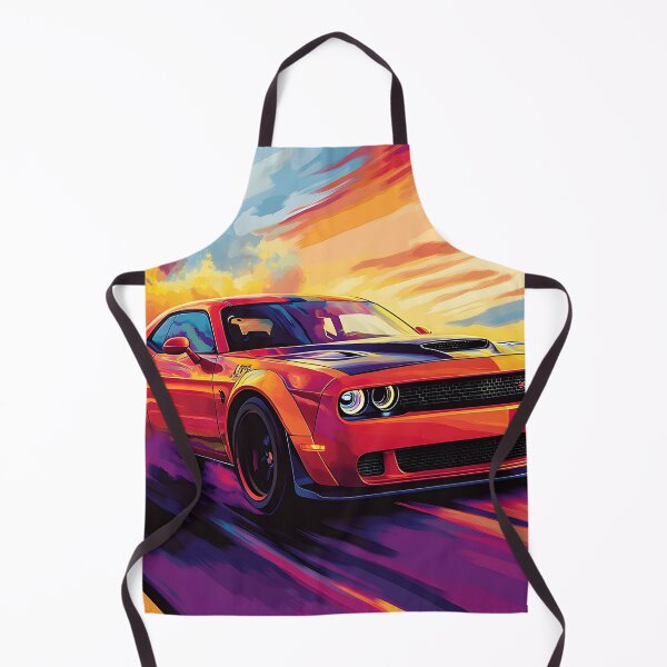 Item preview, Digital Pop Art Painting – Orange Dodge Challenger SRT II designed and sold by AutoPopStudio.