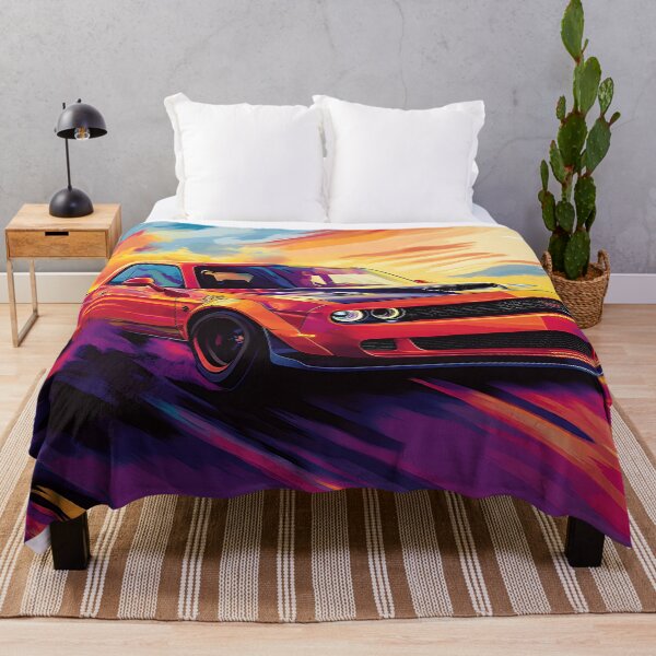 Item preview, Digital Pop Art Painting – Orange Dodge Challenger SRT II designed and sold by AutoPopStudio.