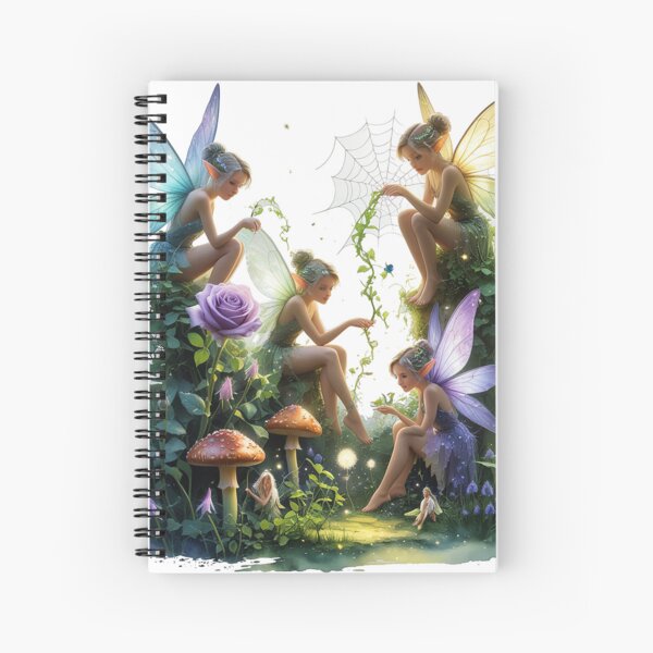 Item preview, Fairies in a garden designed and sold by UrbanUtopiaPress.
