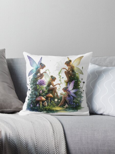 Item preview, Fairies in a garden designed and sold by UrbanUtopiaPress.