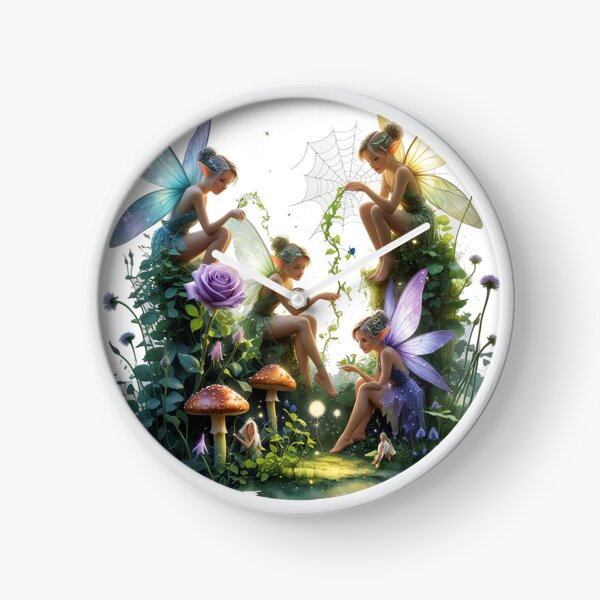 Item preview, Fairies in a garden designed and sold by UrbanUtopiaPress.