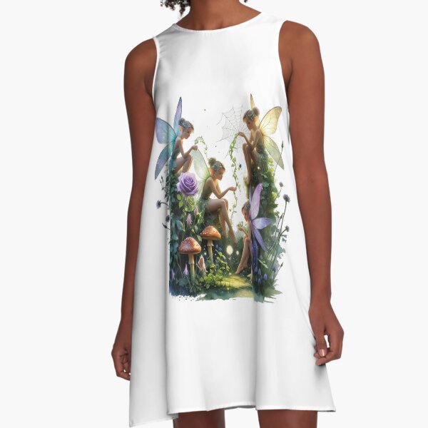 Item preview, Fairies in a garden designed and sold by UrbanUtopiaPress.