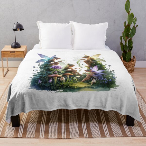 Item preview, Fairies in a garden designed and sold by UrbanUtopiaPress.