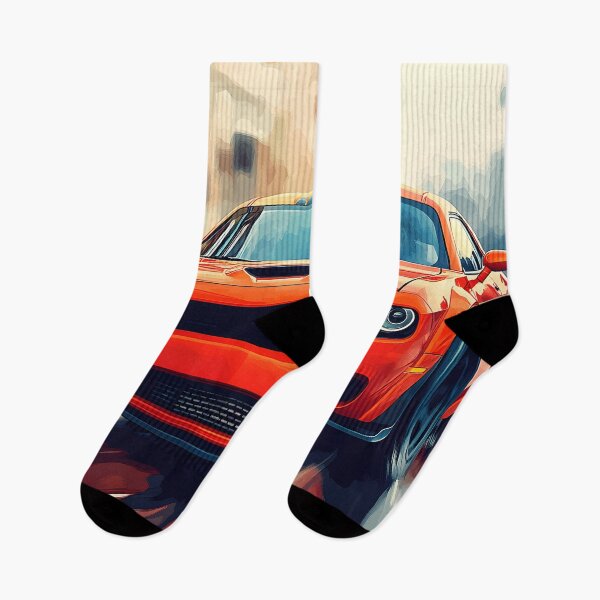 Item preview, Digital Pop Art Painting – Orange Dodge Challenger SRT III designed and sold by AutoPopStudio.