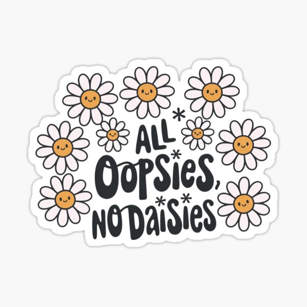 Vista previa del artículo con la obra «Todos los oopsies sin margaritas flores retro», diseñado y vendido por threadzey.