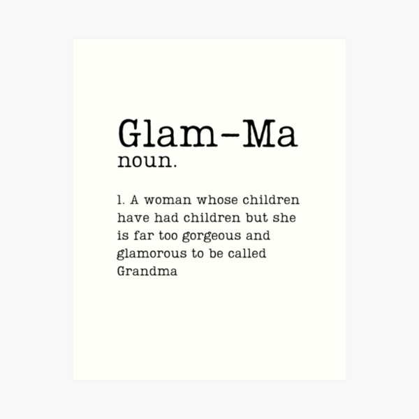 Item preview, Glam-Ma Definition designed and sold by Alberto Dominguez.