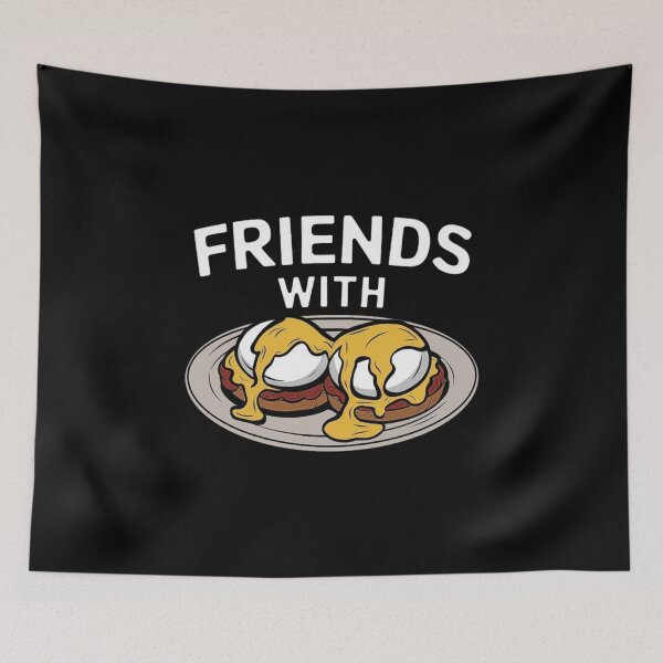 Item preview, Friends with Eggs Benedict - Funny Breakfast Illustration designed and sold by love3617.