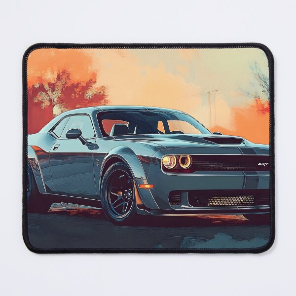 Item preview, Digital Pop Art Painting – Grey Dodge Challenger SRT II designed and sold by AutoPopStudio.