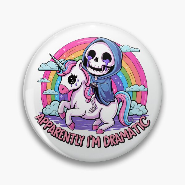 Item preview, Apparently I'm Dramatic Grim Reaper Unicorn Rainbow designed and sold by threadzey.