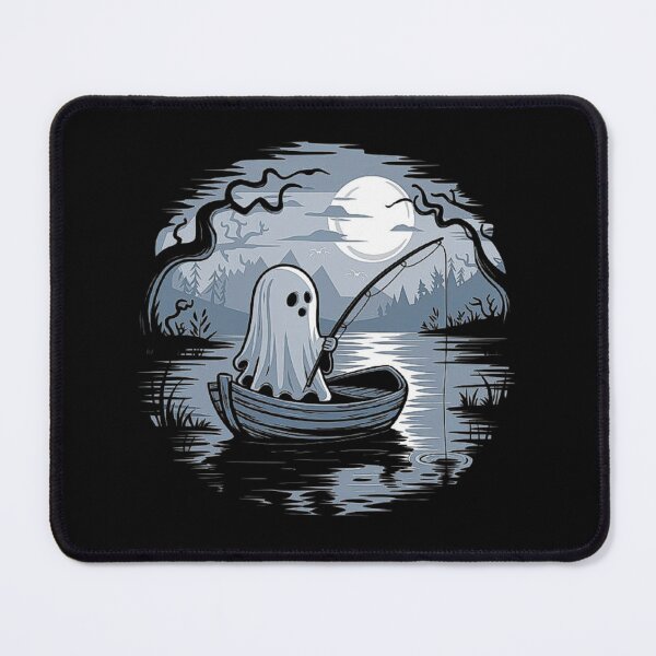 Item preview, Ghost Fishing Under the Moonlight - Spooky Night Art designed and sold by love3617.