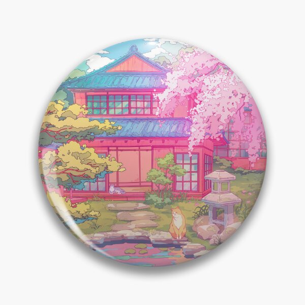 Item preview, Copy of Serene Japanese Garden, Cherry Blossoms and cute cats (pastel colors) designed and sold by AnGoArt.