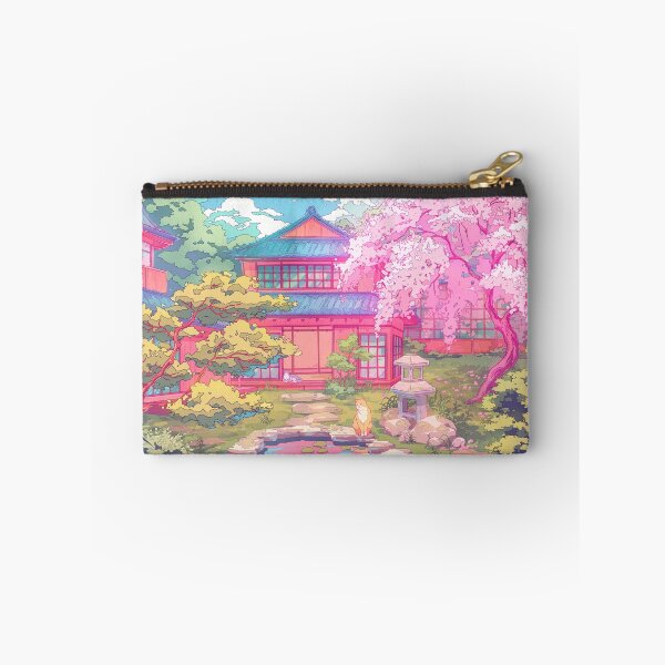 Item preview, Copy of Serene Japanese Garden, Cherry Blossoms and cute cats (pastel colors) designed and sold by AnGoArt.