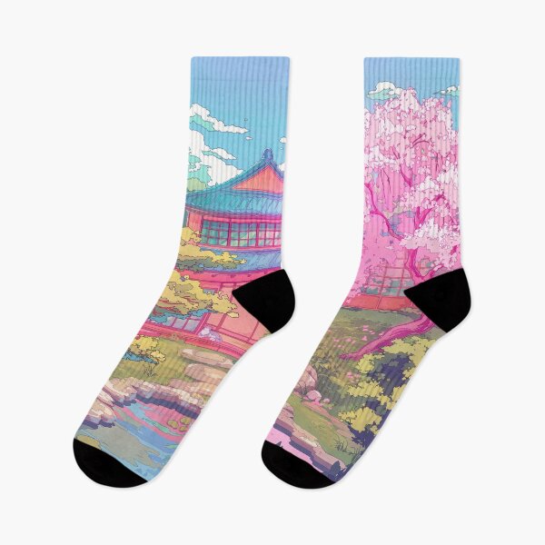 Item preview, Copy of Serene Japanese Garden, Cherry Blossoms and cute cats (pastel colors) designed and sold by AnGoArt.